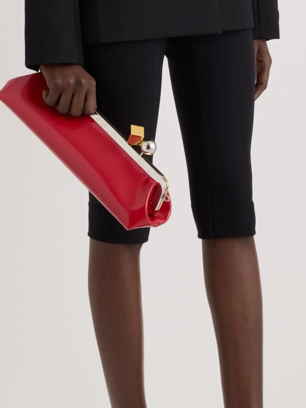Jacquemus La Pochette Salon Patent Leather Clutch